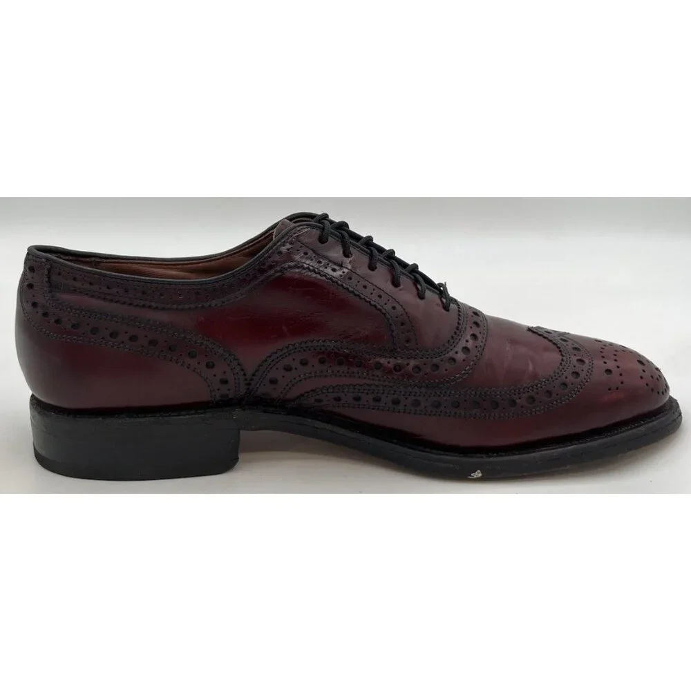Allen Edmonds MCALLISTER Wing-Tip Burgundy Oxblood Leather Oxfords Men’s Size 6C